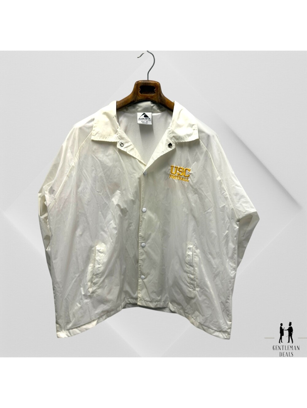 Vintage Augusta Sportswear USC Trojans Snap Size 2XL Athletic Jacket Embroidered